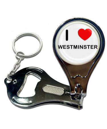 BadgeBeast.co.uk I Love Westminster - Key Ring Bottle Opener and Nail Clipper