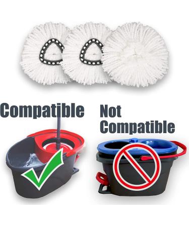O Cedar EasyWring Spin Mop Replacement Heads - 3 Pack, Microfiber, Machine Washable - Buy Online on SooperMarket.com