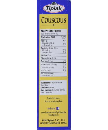 Tipiak Couscous Authentic & Traditional Couscous Pasta & Rice Alternative Ready in Minutes 1kg - Buy Online on SooperMarket.com