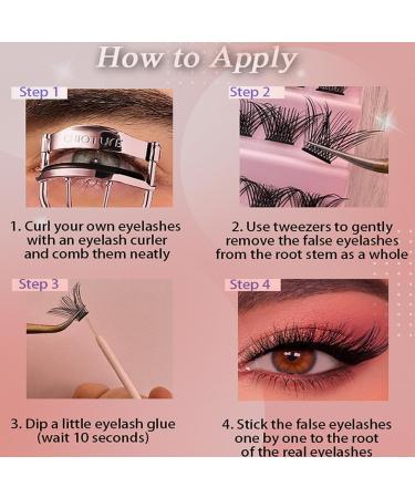 280PCS D Curl Eyelash Extension Kit - Natural Reusable Lash Clusters 9-15MM Mix for DIY at Home | 30D & 40D Options - Buy Online on SooperMarket.com