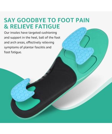 3ANGNI Orthopedic Insoles for Heel Spur Relief | Plantar Fasciitis & Flat Feet Support | EU Size 38-41 (26cm) - Perfect for Work Shoes | Unisex - Buy Online on SooperMarket.com