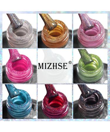 MIZHSE Holographic Gel Nail Polish Set - Galaxy Chameleon Glitter Lacquer for Salon-Worthy Nail Art at Home - Buy Online on SooperMarket.com