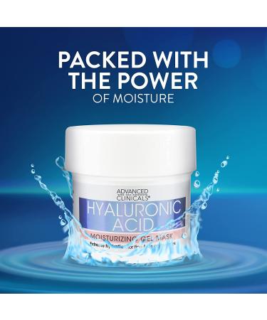 Advanced Clinicals Hyaluronic Acid Gel Mask - Hydrating & Brightening Anti-Aging Facial Mask (Pack of 2) - 5 Fl Oz Each - Buy Online on SooperMarket.com