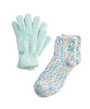 Earth Therapeutics Aloe Moisture Gloves & Socks Set - Confetti/Celedon | Hydrating Skincare for Hands and Feet - Buy Online on SooperMarket.com