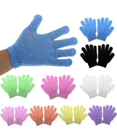 Exfoliating Peeling Bath Gloves - White 1 Pair (2 Pieces) for Spa-Like Skin Care | Fast International Shipping - Buy Online on SooperMarket.com