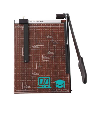 CROFULL 15 Cut Length Professional Guillotine Paper Cutter  12 Sheet Capacity A4 Paper Trimmer with Blade Latch Hook (Red)