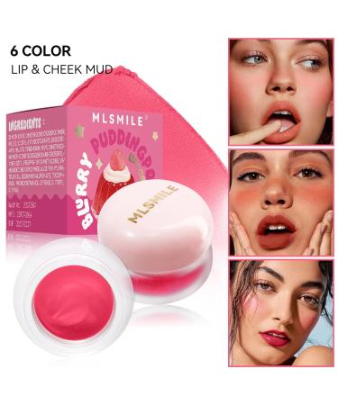 Jelly Lipstick Mud - Moisturizing Matte Velvet Lip Glaze & Cheek Blush with Aloe Vera | High Pigment Long Lasting Lip Makeup (05#Cupid 1 OZ - Buy Online on SooperMarket.com