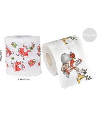 Christmas Toilet Roll Christmas Toilet Paper Christmas Toilet Paper 2 Rolls Santa Claus Printed Christmas Toilet Roll Funny Merry Xmas Toilet Paper Bulk Bathroom Decor Stocking Stuffers Party Favors - Buy Online on SooperMarket.com
