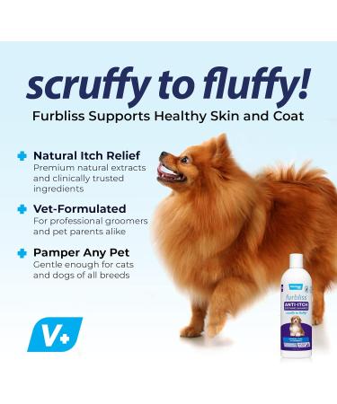 Furbliss Anti-Itching Dog Shampoo - Soothing Chamomile & Cooling Peppermint Oatmeal Formula for Itchy Skin | Natural Ingredients | International Shipping - Buy Online on SooperMarket.com