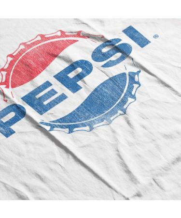 All+Every Pepsi 1960s Distressed Bottlecap Logo Men's T-Shirt L White - Buy Online on SooperMarket.com