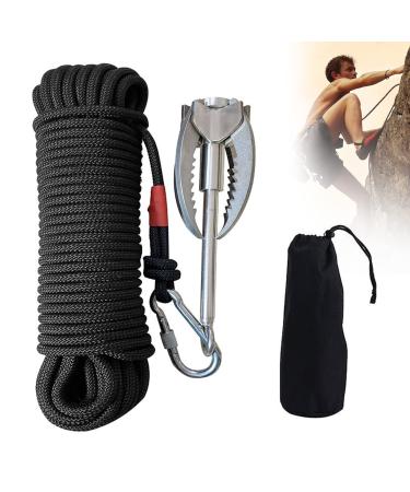Grappling hooks 400kg 4 claws grappling hook stainless steel foldable climbing hook with 20 m auxiliary rope for outdoor climbing rescue underwater