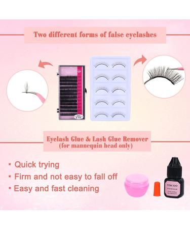 325 PCS Professional Lash Extension Supplies Kit - Pink | Lash Fan Clusters, Glue, Remover, Tweezers | Ideal for Beginners - Buy Online on SooperMarket.com