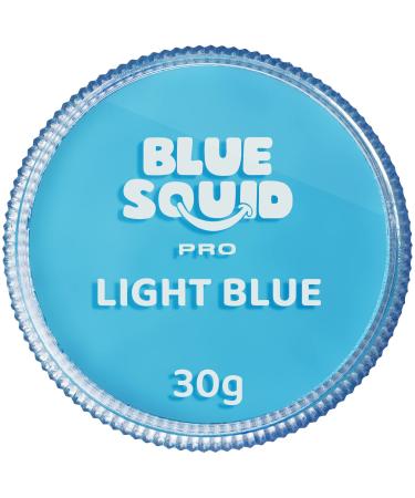 Blue Squid PRO Face Paint - Classic Light Blue (30gm) Professional Water Based Single Cake Face & Body Paint Makeup Supplies for Adults Kids Halloween Facepaint SFX Water Activated Face Painting