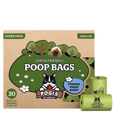 Pogi's Biodegradable Dog Poo Bags - 30 Rolls (450 Dog Poop Bags) - Ultra Thick Leak-Proof Scented Poo Bags for Dogs Scented 1 count (Pack of 450)