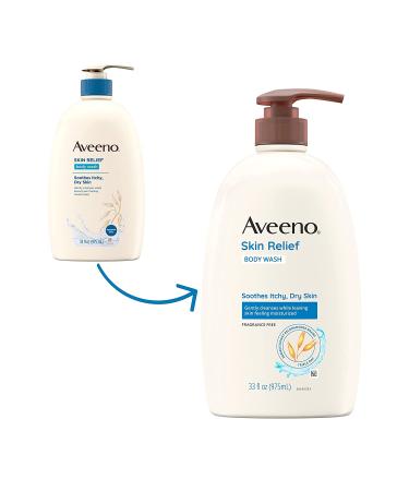 Aveeno Skin Relief Fragrance-Free Body Wash - Soothes Itchy Dry Skin - Sensitive Skin Formula - 33 fl. oz - Buy Online on SooperMarket.com
