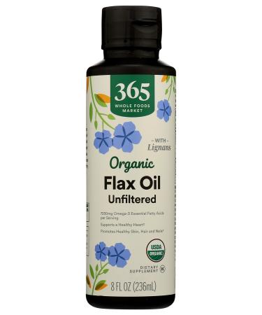 365 by Whole Foods Market, Flax Seed Oil Unfiltered High Lignan Organic, 8 Fl Oz