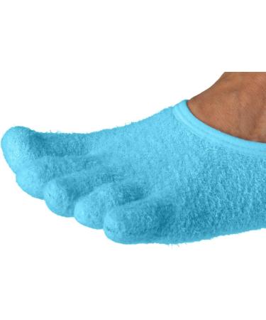 NatraCure 5-Toe Gel Lined Moisturizing Socks with Aloe & Shea | Hydrating Spa Socks for Soft Feet - Men & Women | Large - Buy Online on SooperMarket.com