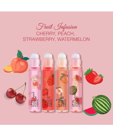Bellapierre Cosmetics 4-Piece Natural Lip Oil Kit | Moisturizing Fruit-Flavored Lip Gloss Set with Rollerball Applicator | Shop Internationally - Buy Online on SooperMarket.com