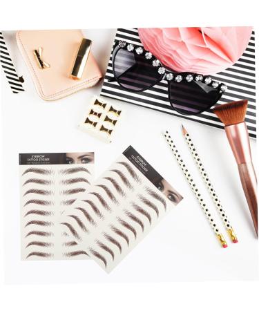 Beavorty 9 Sheets Waterproof Eyebrow Stickers 6d Cosmetic Stencil 21x14.7cm Brown - Buy Online on SooperMarket.com
