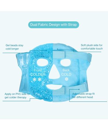 2pcs Cold Face Eye Mask Ice Pack - Skin Care Self Care Beauty - Buy Online on SooperMarket.com