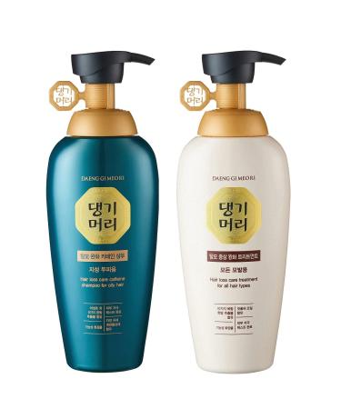 DAENG GI MEO RI - Hair loss care shampoo for oily hair + Hair loss care treatment for all hair types Set 13.5 FL. OZ. Each
