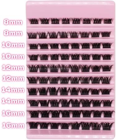 Selawasty 80pcs DIY Eyelash Extensions Clusters D Curl Mega Volume Individual Lashes - Wispy Lashes Cluster for At-Home Use (S8-D-8-16MIX) - Buy Online on SooperMarket.com