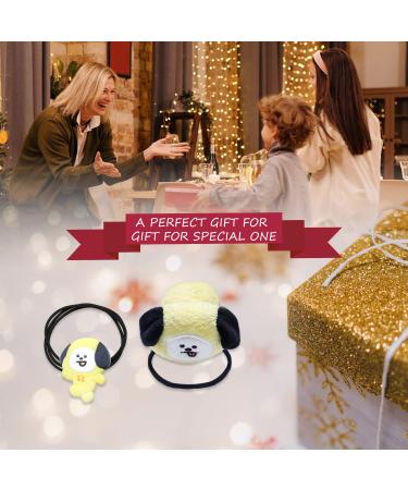 2 PCS BTS Chimmy Hair Tie Set for Women - Bangtan Boys Carton Hair Merchandise - Buy Online on SooperMarket.com