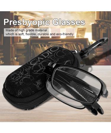 Folding Reading Glasses for Men & Women - Portable Ultra Thin Black Presbyopic Glasses (2.0) | International Shipping - Buy Online on SooperMarket.com