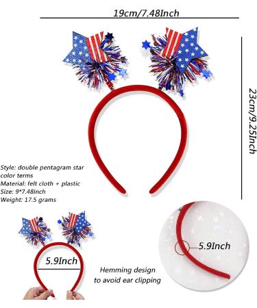 BELSITA 4th of July USA Flag Star Head Bopper Hair Band - Patriotic Theme Party Supplies for Adults & Kids - Buy Online on SooperMarket.com