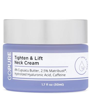 goPure Neck Firming Cream - Anti-Aging Neck Cream for Tightening and Wrinkles for an Even Skin Tone and Neck Lift - With Pro-Active Firming Complex, 1.7 oz