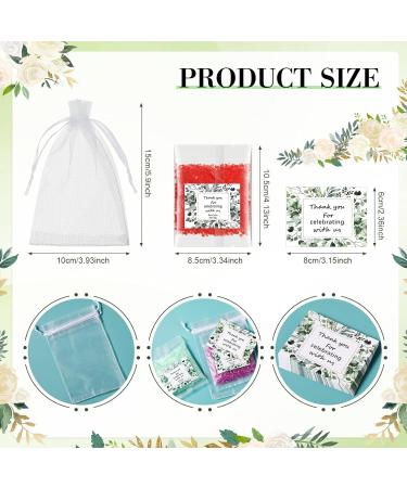 24 Set Bath Salts Bulk Eucalyptus Bubble Bath Spa Gift for Women | Relaxing Mineral Soak for Weddings Bridal Showers & Favors | Includes Thank You Cards & Organza Bags - Buy Online on SooperMarket.com