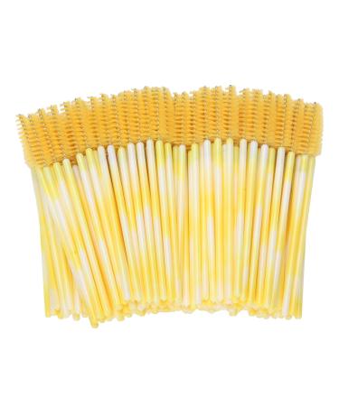 WNSC Makeup Eyelash Brush Eco friendly Hygienic Eyelash Brush Plastic Handle for Delicate Makeup Female Makeup Tool Accessory Women(yellow)
