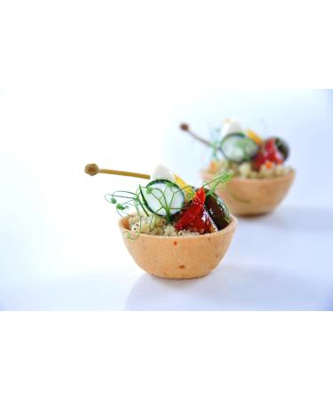 CROC'IN - Pesto Tartlet Shells - Edible Savoury Appetizer Basil Pesto Mini Pastry Cases - Artisanal Confection - 24 Pieces Pesto 24 - Buy Online on SooperMarket.com