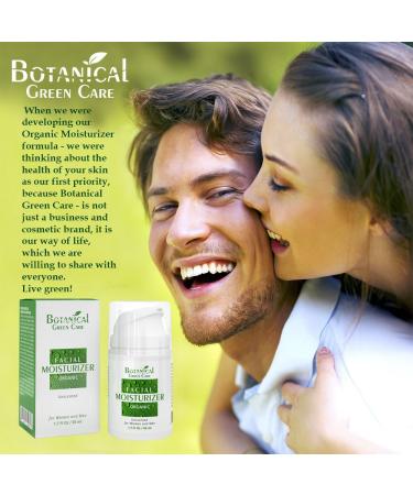 Botanical Green Care Facial Moisturizer - Organic & Natural Face Cream for Sensitive, Dry & Normal Skin - Anti-Aging & Anti-Wrinkle Formula for Women & Men - Buy Online on SooperMarket.com