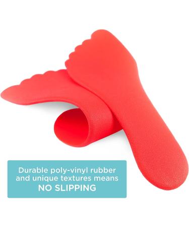 K-Roo Sports Set of 6 Colorful Foot-Shaped Floor Markers - Non-Slip Rubber Footprints in Mesh Bag for Dance, Karate & Activities - Buy Online on SooperMarket.com