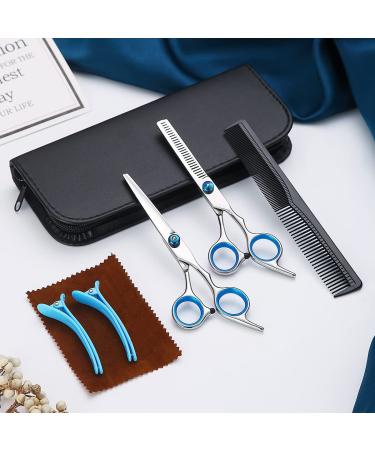 Kyraton Professional Barber Hair Scissors Shears Set with Cutting Scissors  Thinning Scissors  Comb  Clips  lubricating oil  Cleaning Cloth  Case  Premium Hairdressing Shears For Salon and Home. 4.Haircut Set - Buy Online on SooperMarket.com