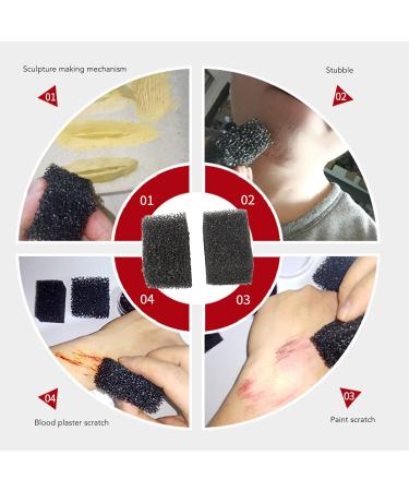 Stipple Sponge 2pcs - Realistic Scar & Wound Makeup for Halloween & Special Effects - Buy Online on SooperMarket.com