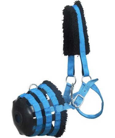 SIE Horse Pasture Muzzle Feed Bag - Full Turquoise | Durable & Comfortable Horse Muzzle | International Shipping Available - Buy Online on SooperMarket.com