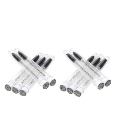 Worparsen 10Pcs Tube Eyelash Brush Makeup Accessory Practical Mascara Curl Lash Brushes Black