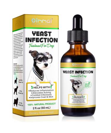 Yeast Infection Treatment for Dogs Natural Yeast Infection Drops Supports Dog Itch Relief Dog Ear Infection Dog Allergy Relief Pet Supplies Dog Herbal Supplement Bacon Flavor - 2 Fl Oz / 60ml