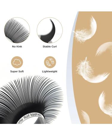 LASHVIEW Ellipse Flat Eyelash Extensions 0.15mm C Curl Mixed Tray 8-15mm - Mink Black Individual Lashes for Professional Salon Use - Buy Online on SooperMarket.com