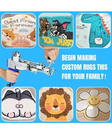 Goodcrafter 2-in-1 Electric Carpet Tufting Gun with Scissors - Handheld Rug Making Kit (Light Blue) - Buy Online on SooperMarket.com