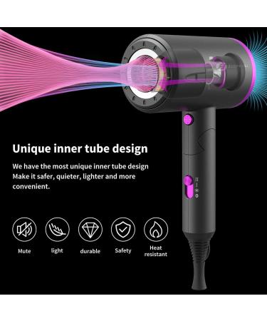 Slopehill 1800W Ionic Hair Dryer - Hot/Cool Wind Blow Dryer with 3 Attachments - ETL/UL/ALCI Safety - Dark Grey - Buy Online on SooperMarket.com