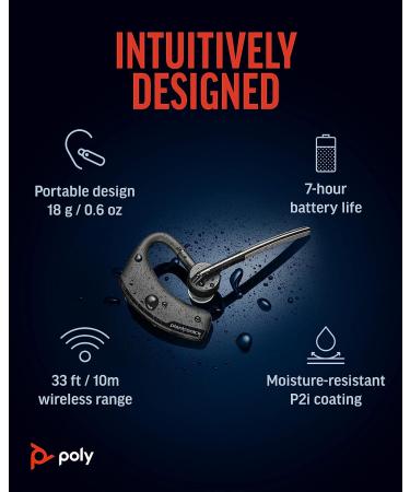 Poly Voyager Legend Wireless Headset - Bluetooth with Noise-Canceling Mic, Voice Controls, and Ergonomic Design - Buy Online on SooperMarket.com