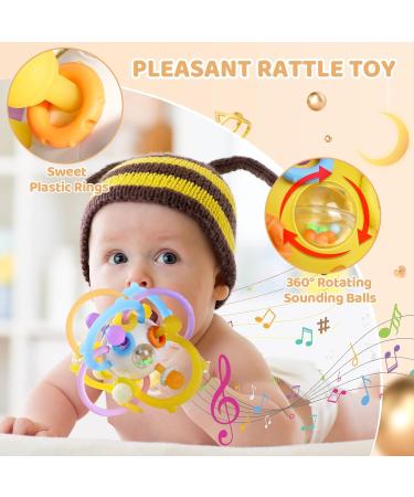 Shop Orzbow Baby Toys for 0-18 Months | Montessori Dental Aid & BPA-Free Sensory Balls in Lemon Yellow - Buy Online on SooperMarket.com