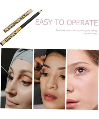 BELLIFFY 2pcs Eyebrow Pencil Brush Gel Black Eyebrow Pencil and Brush Black Eyeliner Pen Puff Eyebrown 1 count (Pack of 1) Black - Buy Online on SooperMarket.com