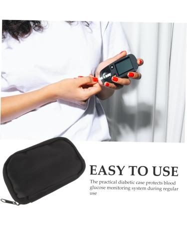 KALLORY 4 Pcs Blood Meter Storage Bag Zipper Storage Bags Meter Case Carrying Bag Medical Blackx2pcs 13x8.5cmx2pcs - Buy Online on SooperMarket.com