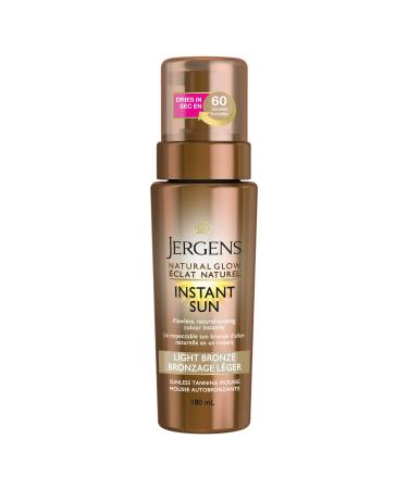 Jergens Natural Glow Instant Sun Sunless Tanning Mousse Light Bronze 180 mL Light Bronze Mousse