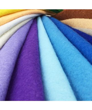 Flic-Flac 1.4mm Soft Felt Fabric Sheet Assorted Color Pack - 24pcs DIY Craft Sewing Squares Nonwoven Patchwork (20*30cm) - Buy Online on SooperMarket.com