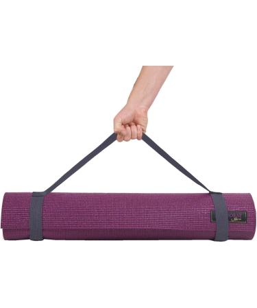 Aurorae Ultra Super Sized Yoga Mat - 78 x 26 x 1/4 - Non Slip Rosin & Carry Strap - Burgandy - Buy Online on SooperMarket.com